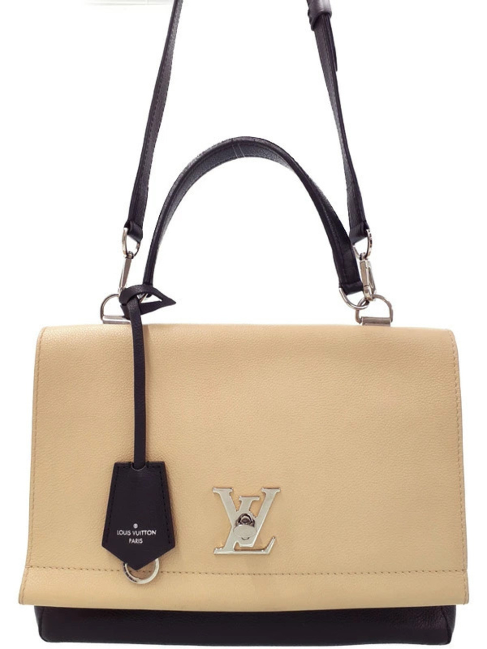 Louis Vuitton Lockme II top handle bag 2way vanilla beige Cream leather